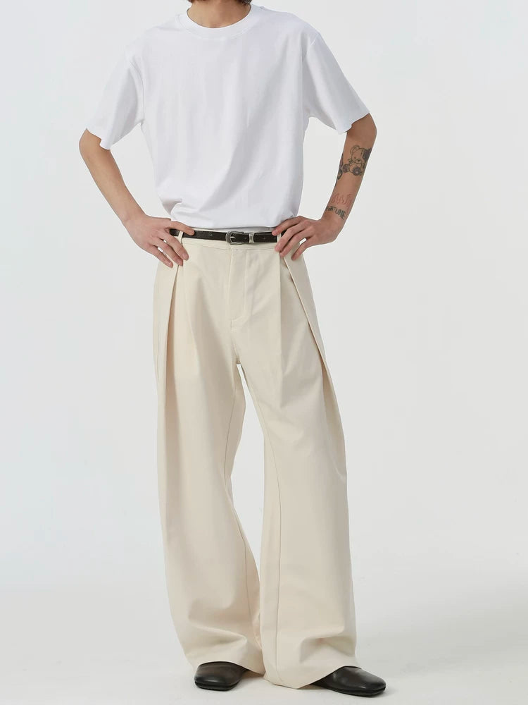 Stay The Night 3D I-pleated A-shaped Casual Pants