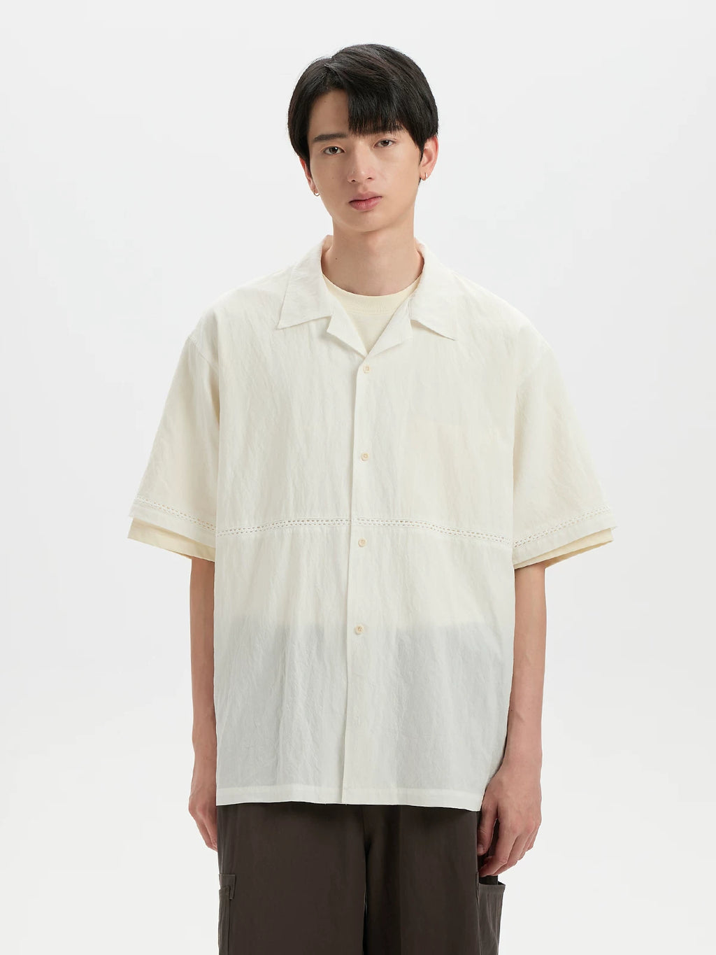 BUTTBILL Loose Skeleton Lace Shirt