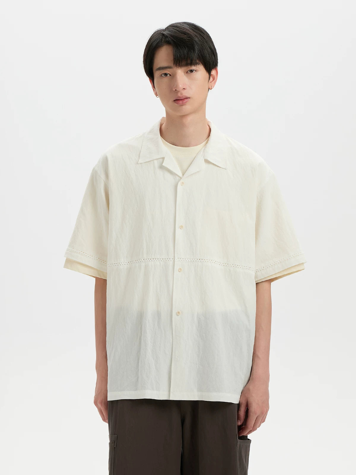 BUTTBILL Loose Skeleton Lace Shirt