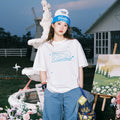 Lemanism Snowflake Print Loose Tee