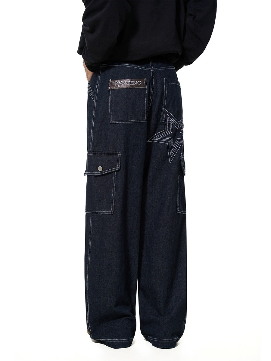 BTSG X Peoede STAR bright-line pocket tooling jeans