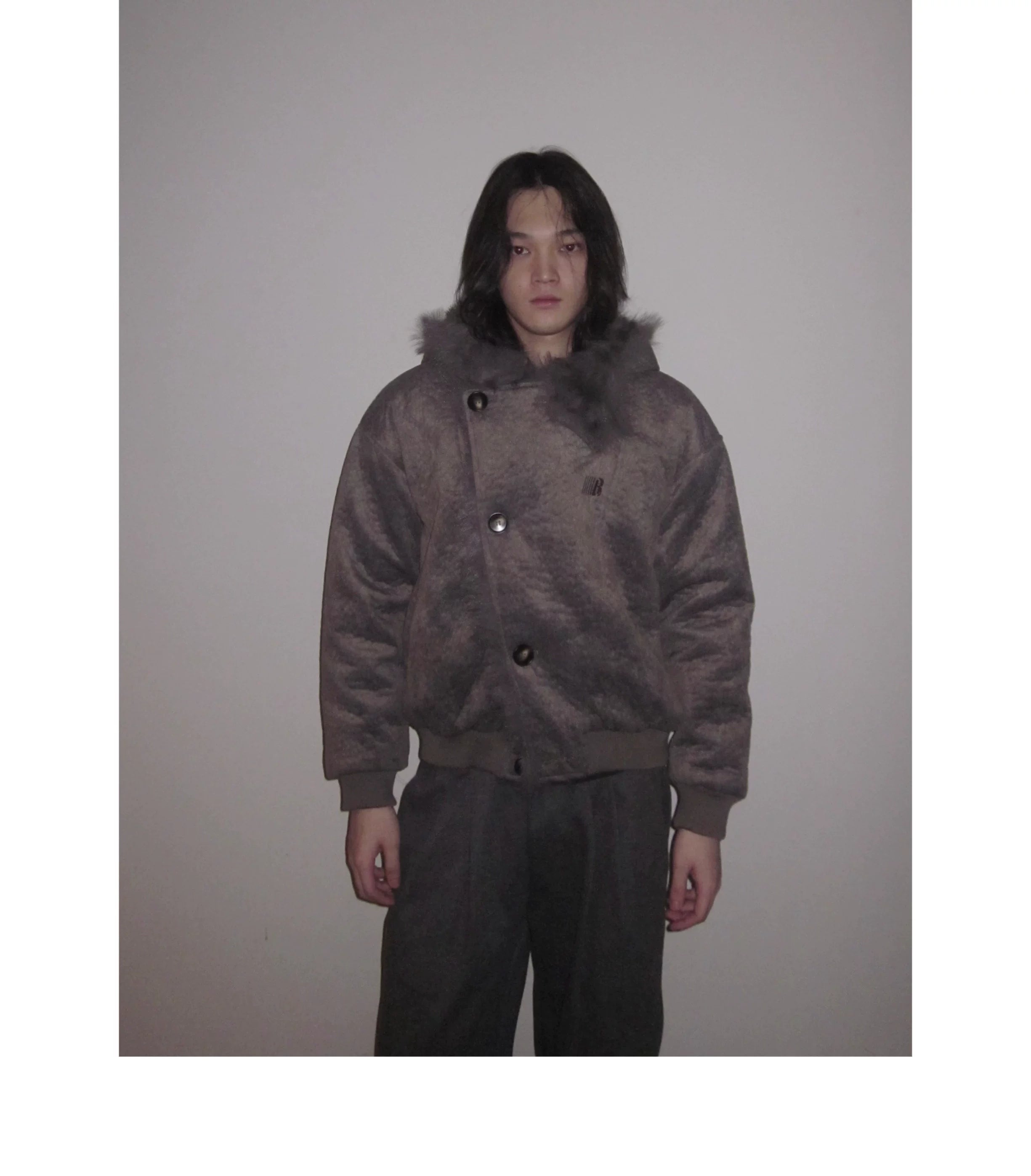 URRRGE Water Ripple Texture Seat Mountain Carving Fleece Jacket