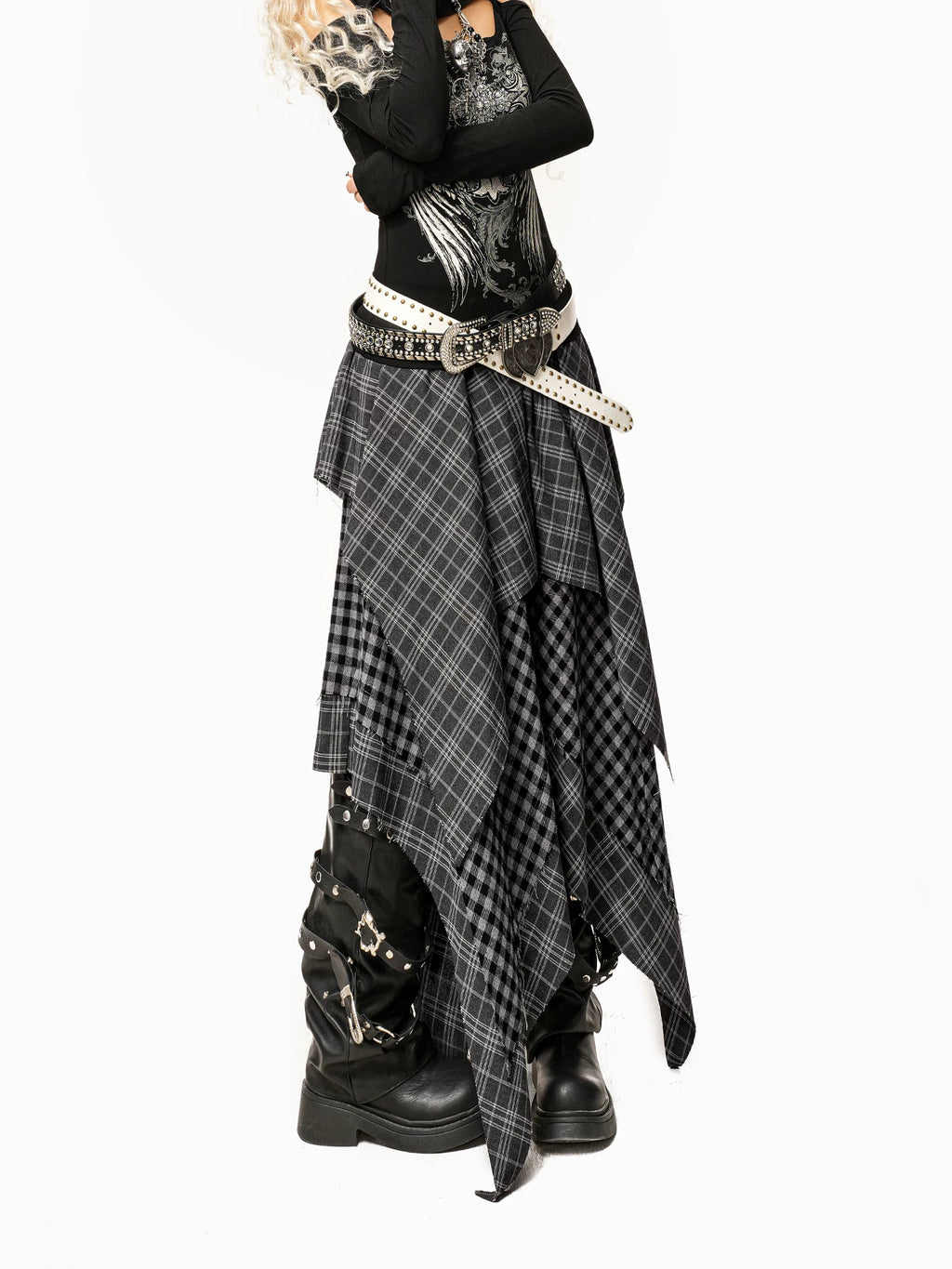 Arielink Stitching Irregular Skirt