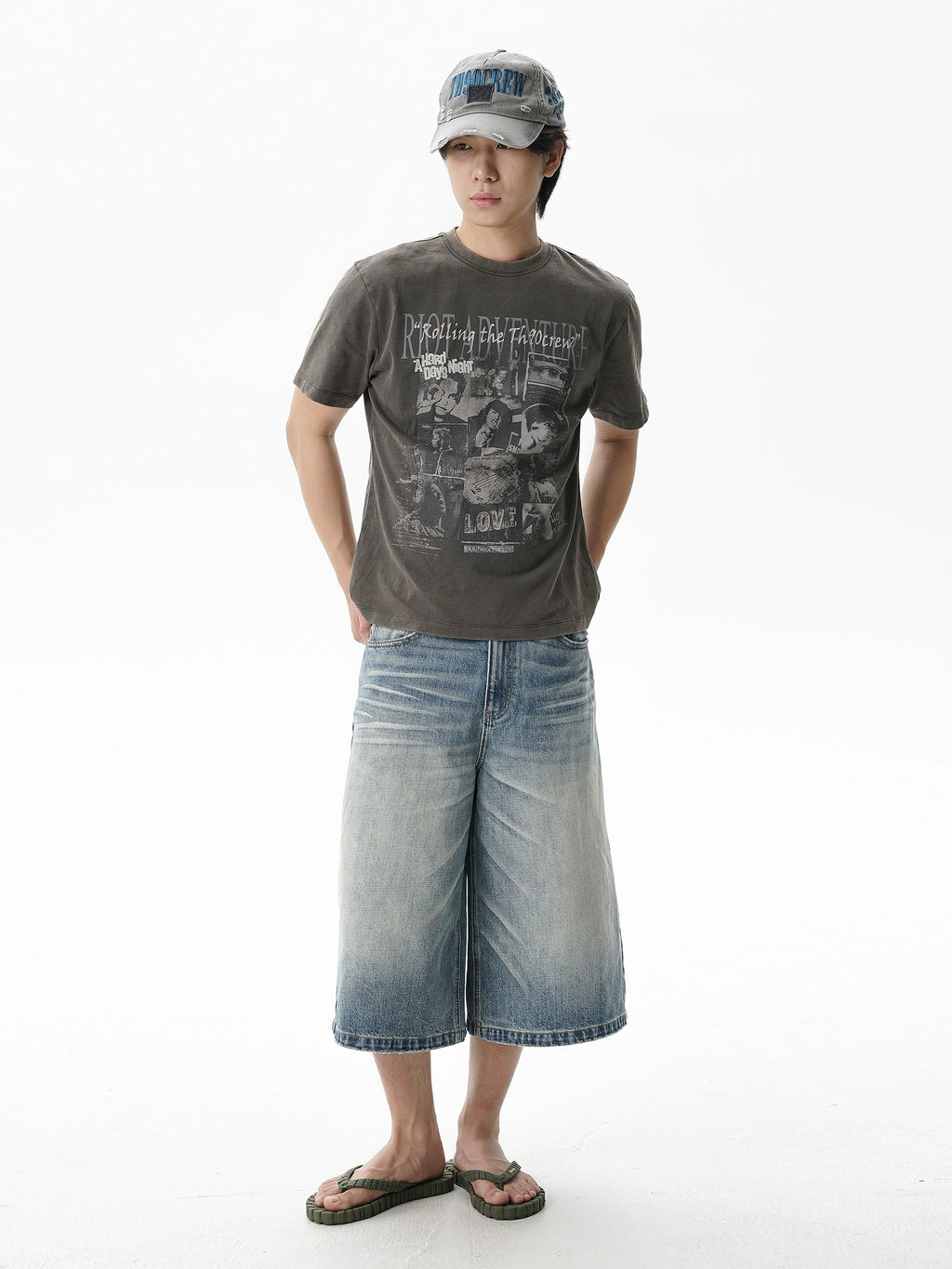 TH90 Retro Done Old Rock Wreck Fit Tee