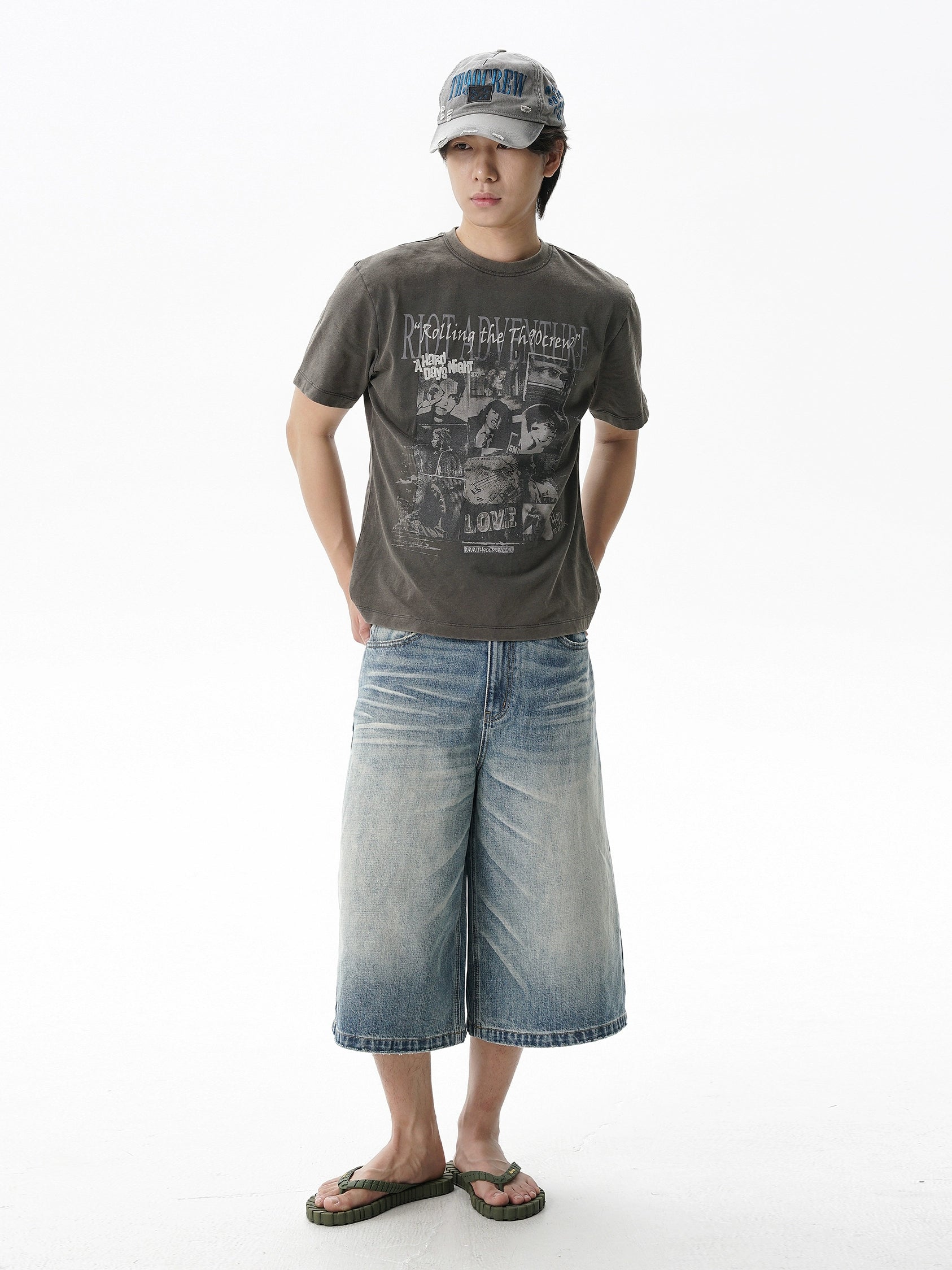 TH90 Retro Done Old Rock Wreck Fit Tee