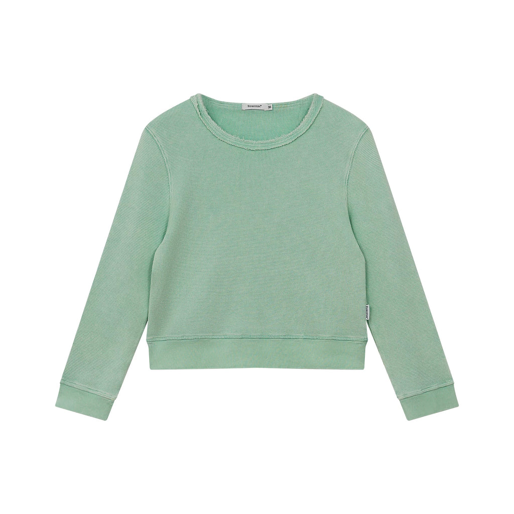 FUNKYFUN Waffle Loose Short Sweater