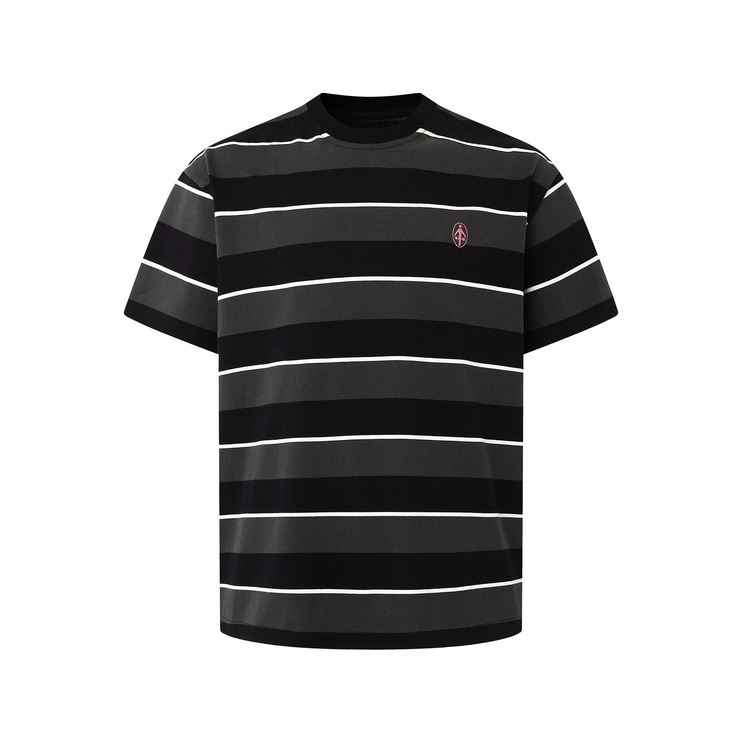 DIMC Thick and Thin Stripe Embroidery Printing Tee