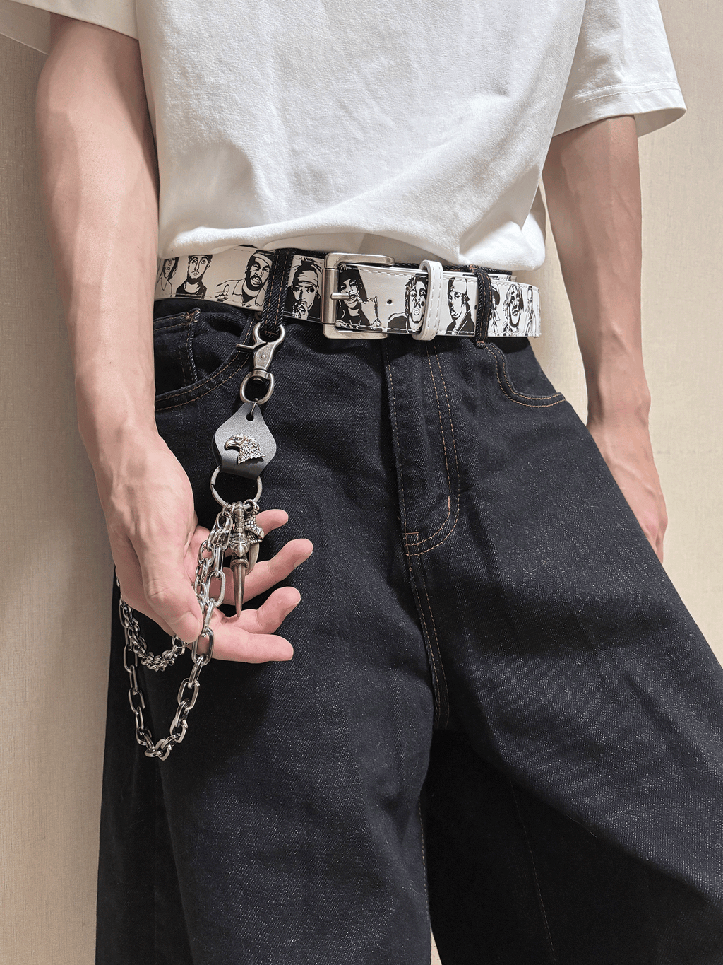 DPOL Hip Hop Original Portrait Hand Painted Belt