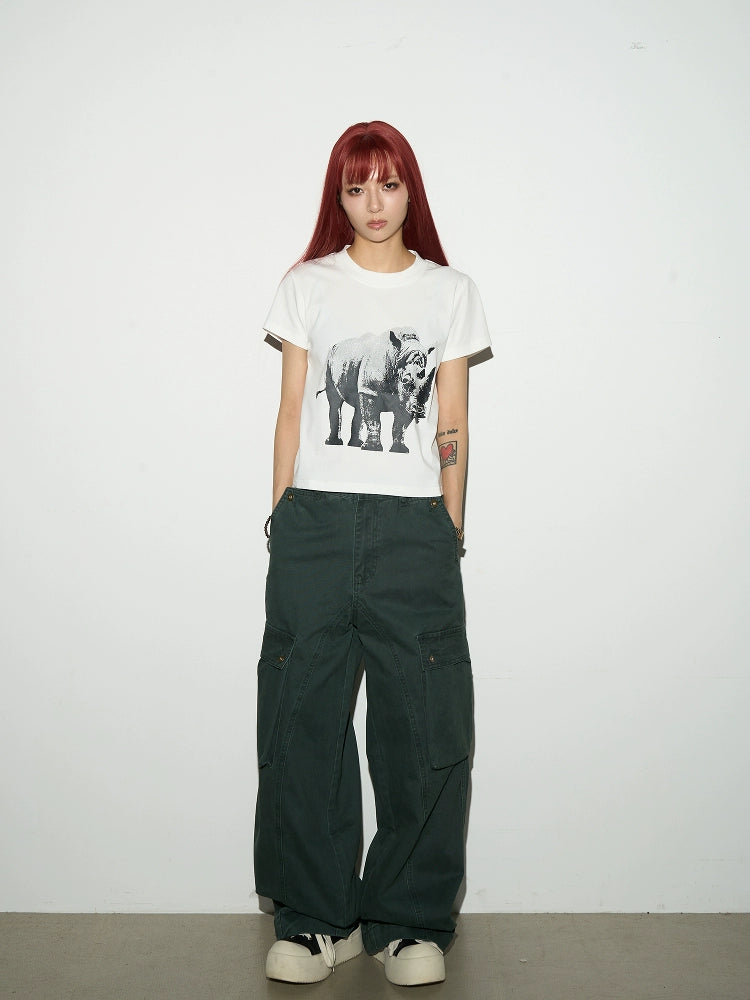 MICHINNYON Vintage Tooling Straight Versatile Casual Pants