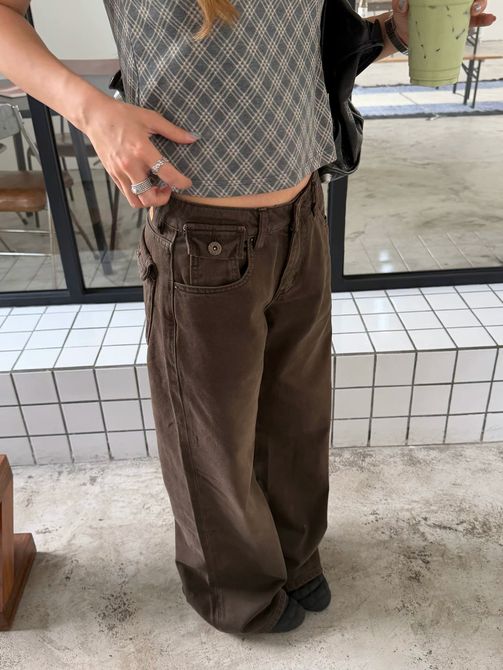 CCYE Low-rise Straight-leg Simple Casual Pants