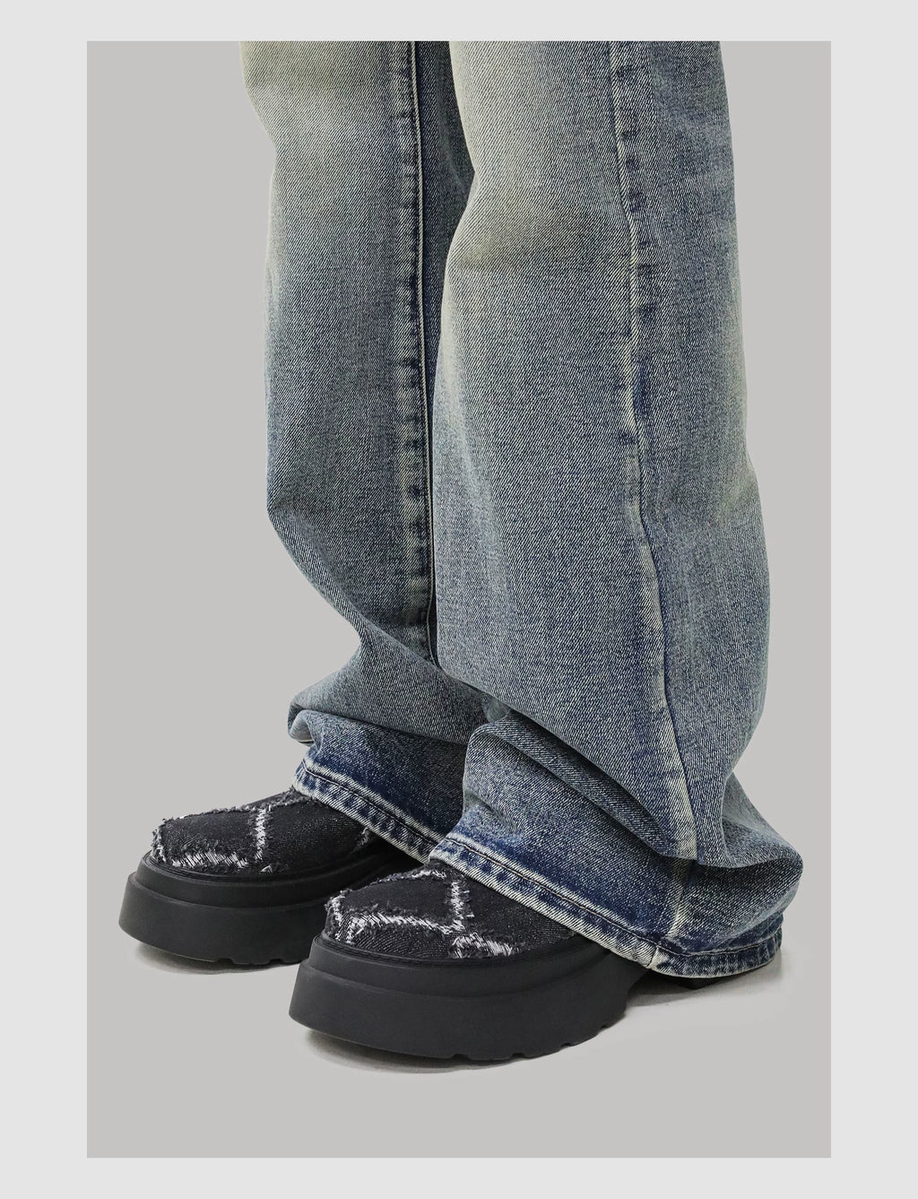HANQIAORJI Old and Destructive Style Personalized Platform Casual Board Shoes