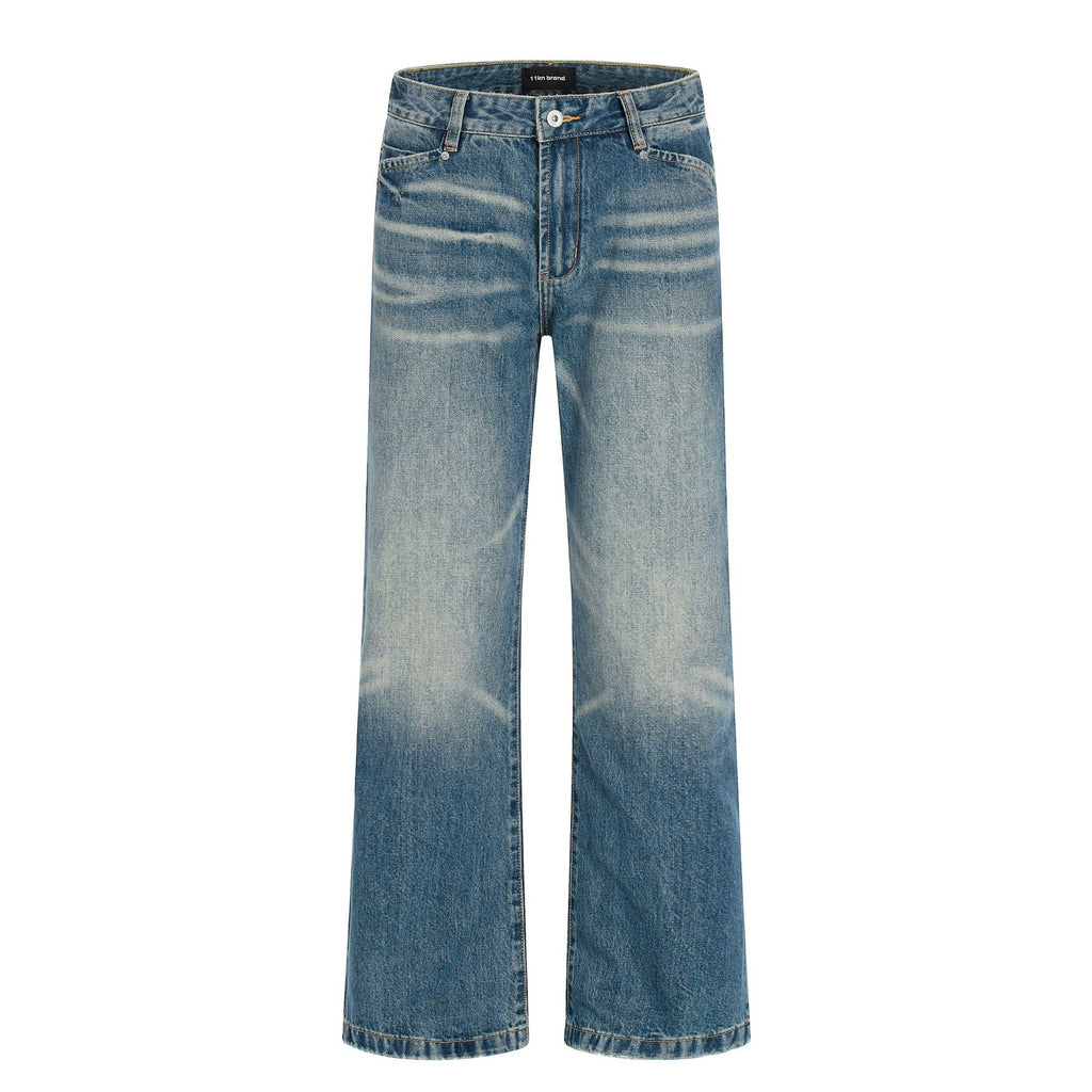 11KN Gradual Change Loose Versatile Straight Jeans