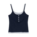 Loopsoon Fake Two-piece Versatile Contrasting Edge Suspenders