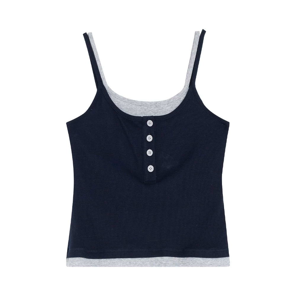 Loopsoon Fake Two-piece Versatile Contrasting Edge Suspenders