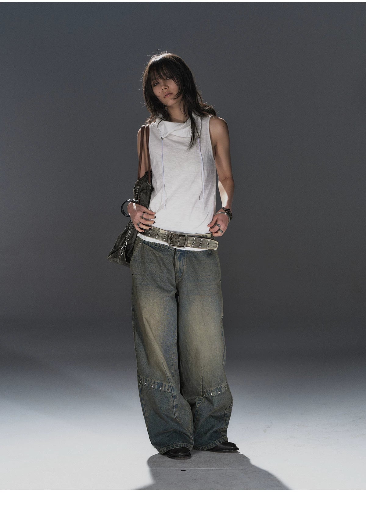 WearAndtear Drawstring Loose Sleeveless Vest Sling