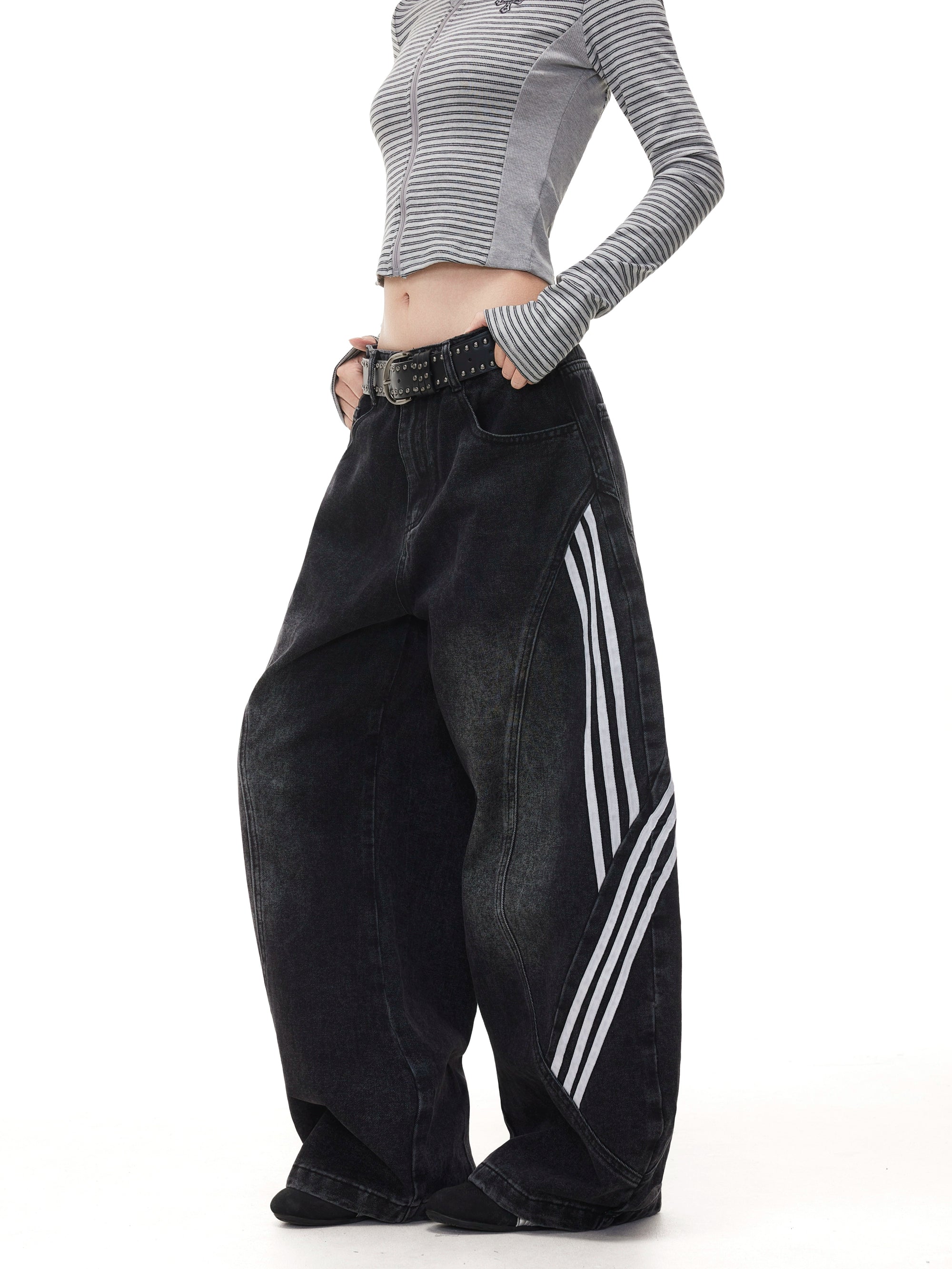 BTSG Vintage Loose Wide-Leg Jeans