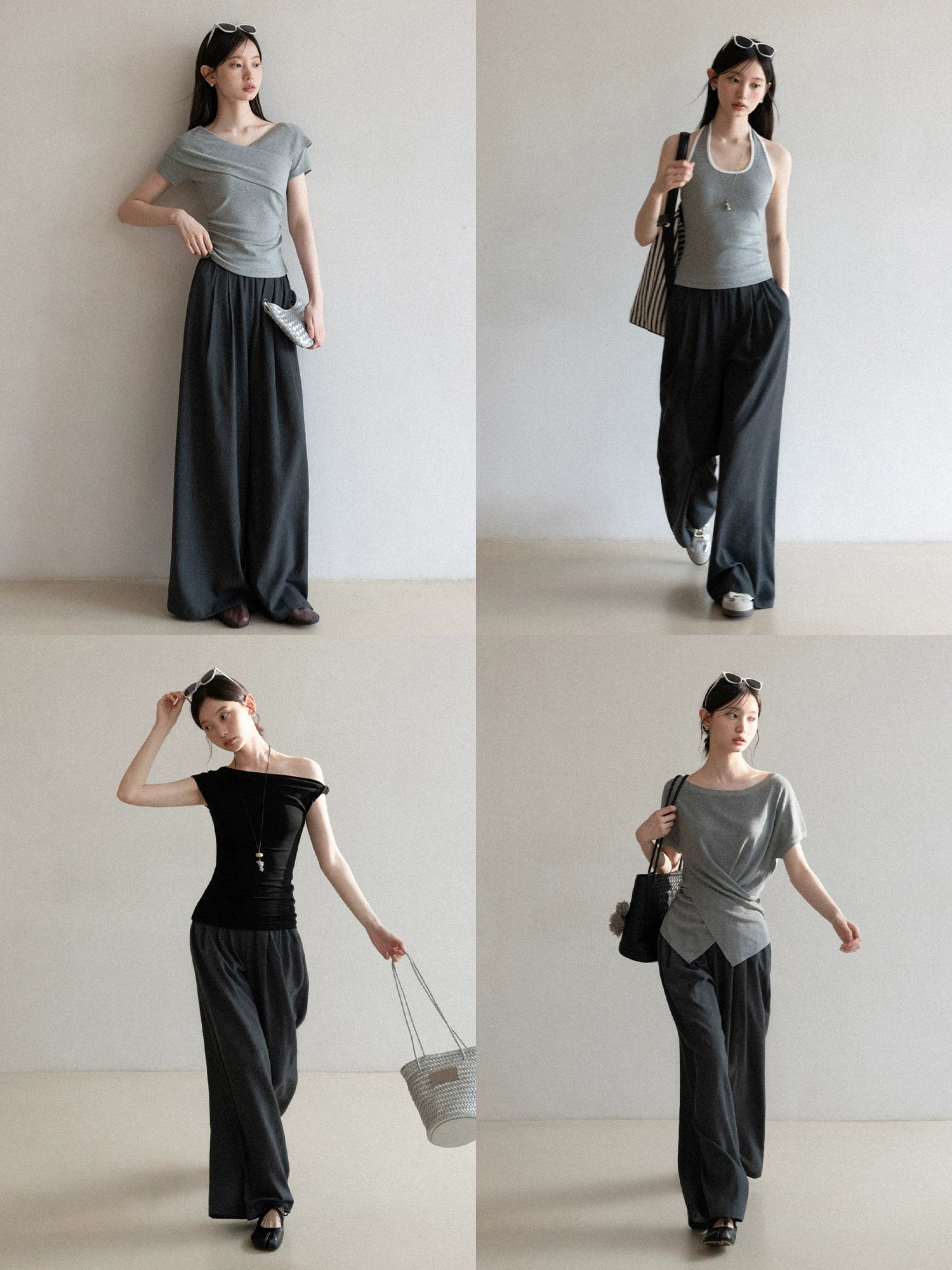 Cantonstory High Waist Straight Versatile Casual Pants