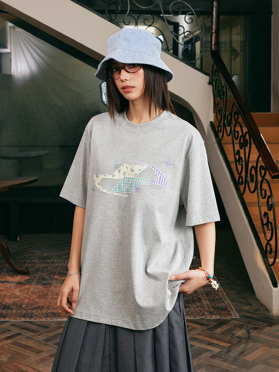 HACR Patchwork Floral Vitality Embroidery Tee