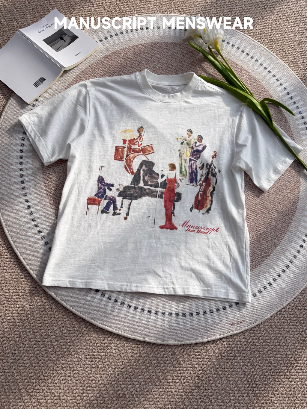 MANUSCRIPT Breathable Comfortable Casual Tee