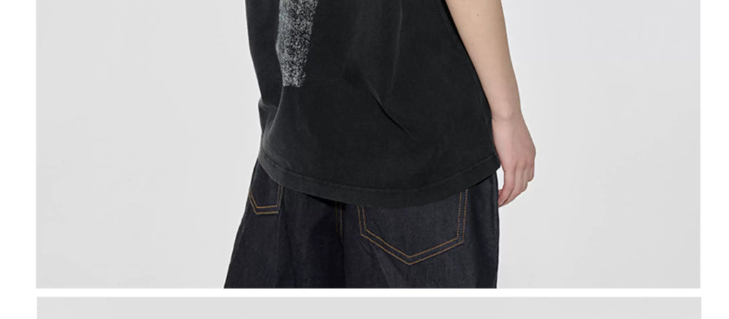 VULCAN Old Childlike Duck Printing Loose TEE