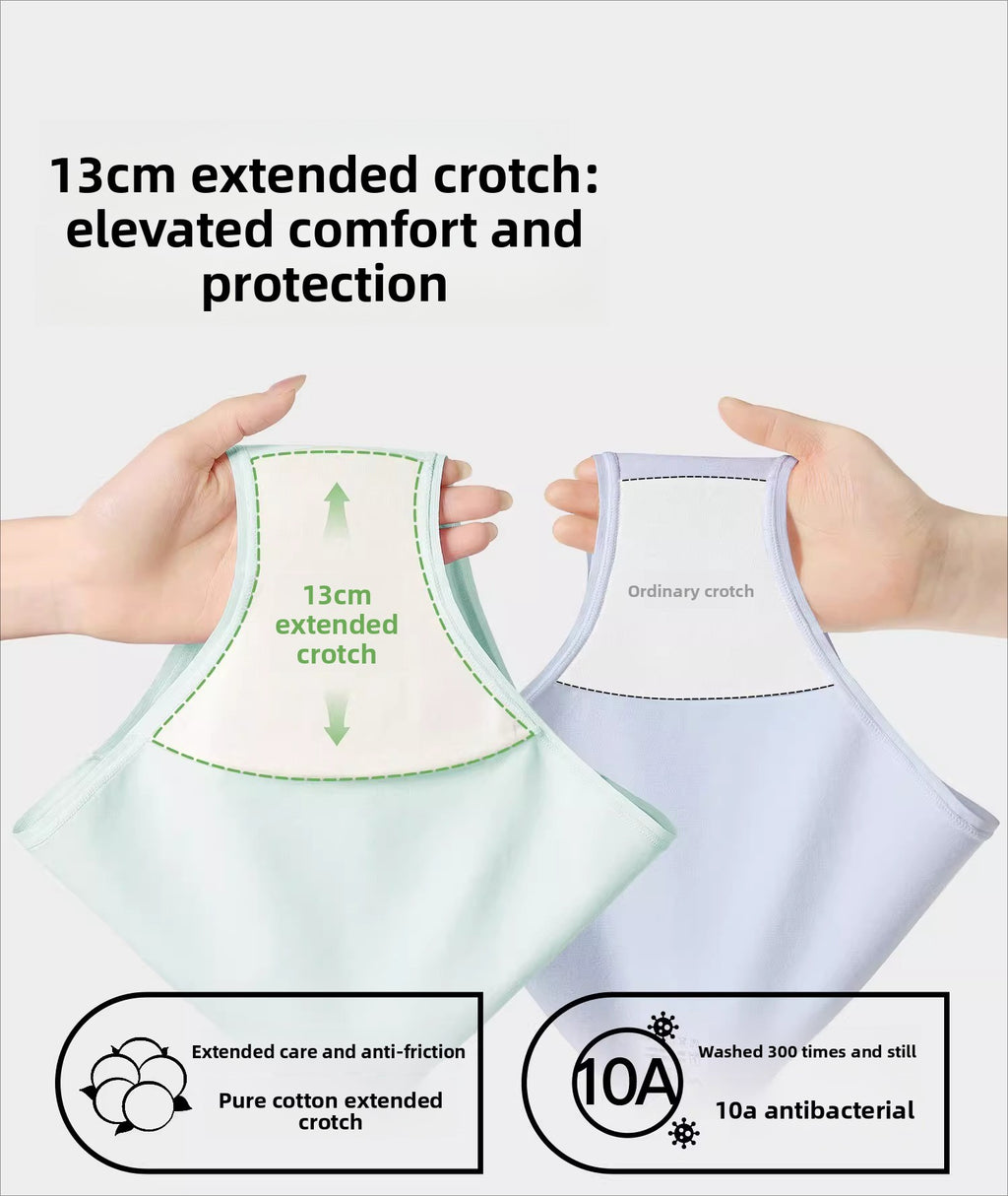 Secret World Antibacterial Crotch Mid-waist Seamless Briefs