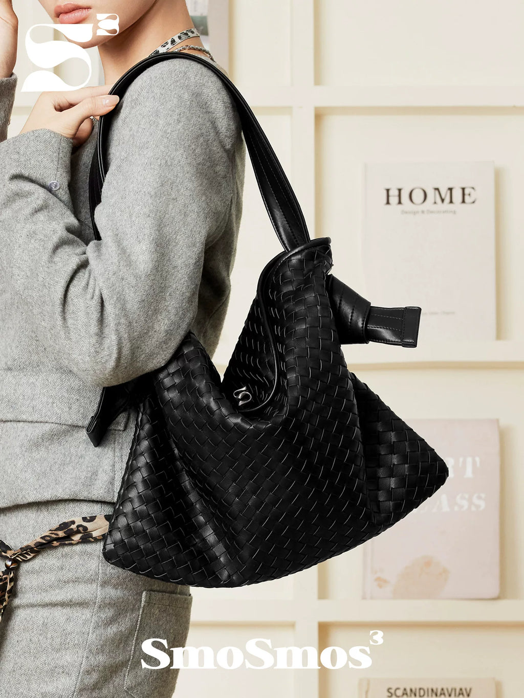 SmoSmos Vintage Woven Shoulder Underarm Bag