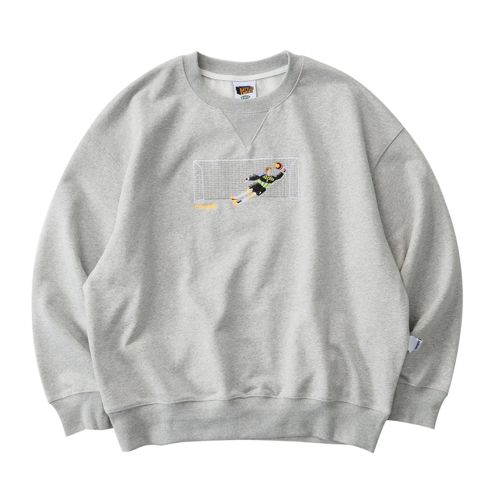 Battles Oolong Ball Sports Channel Crew Neck Penalty Embroidered Sweater
