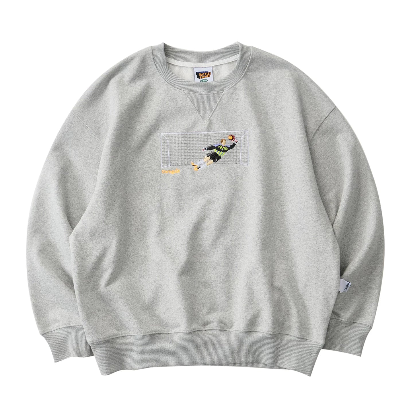Battles Oolong Ball Sports Channel Crew Neck Penalty Embroidered Sweater
