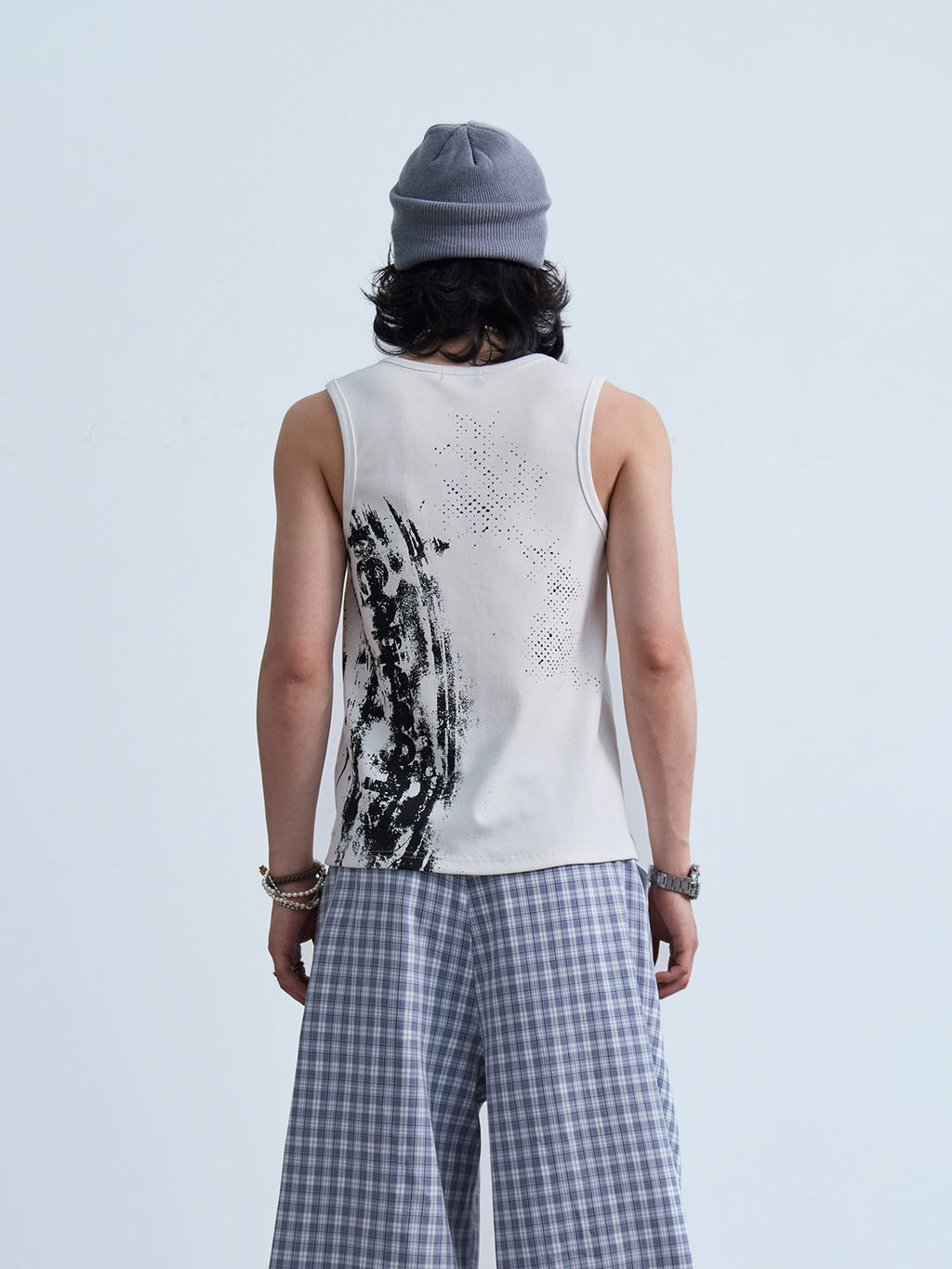 PEOPLESENSE Badge Print Old Primer Sleeveless Vest