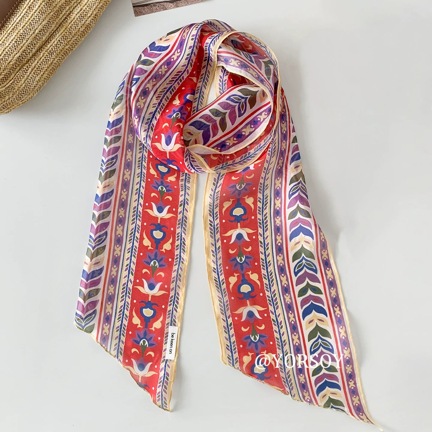 YORSOY Thin Scarf Streamer