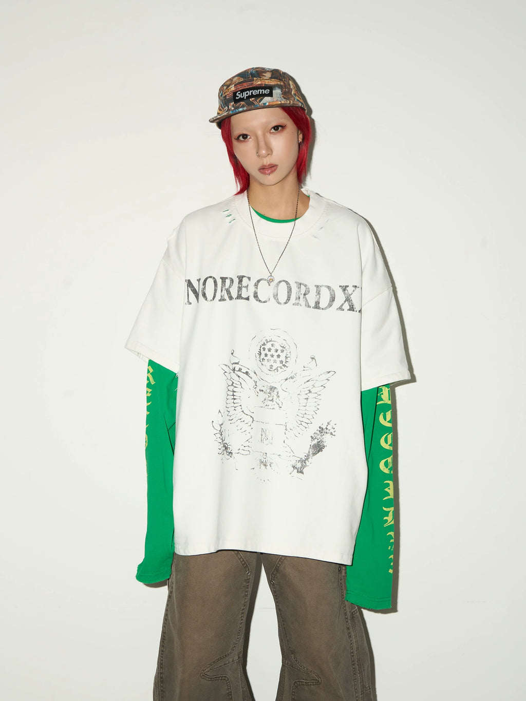 MICHINNYON Letter Print Casual Loose Long Sleeve