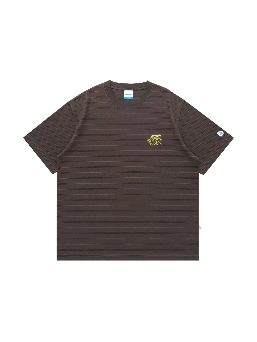 BENT IDEA Absentee Kid Print Striped Casual Tee
