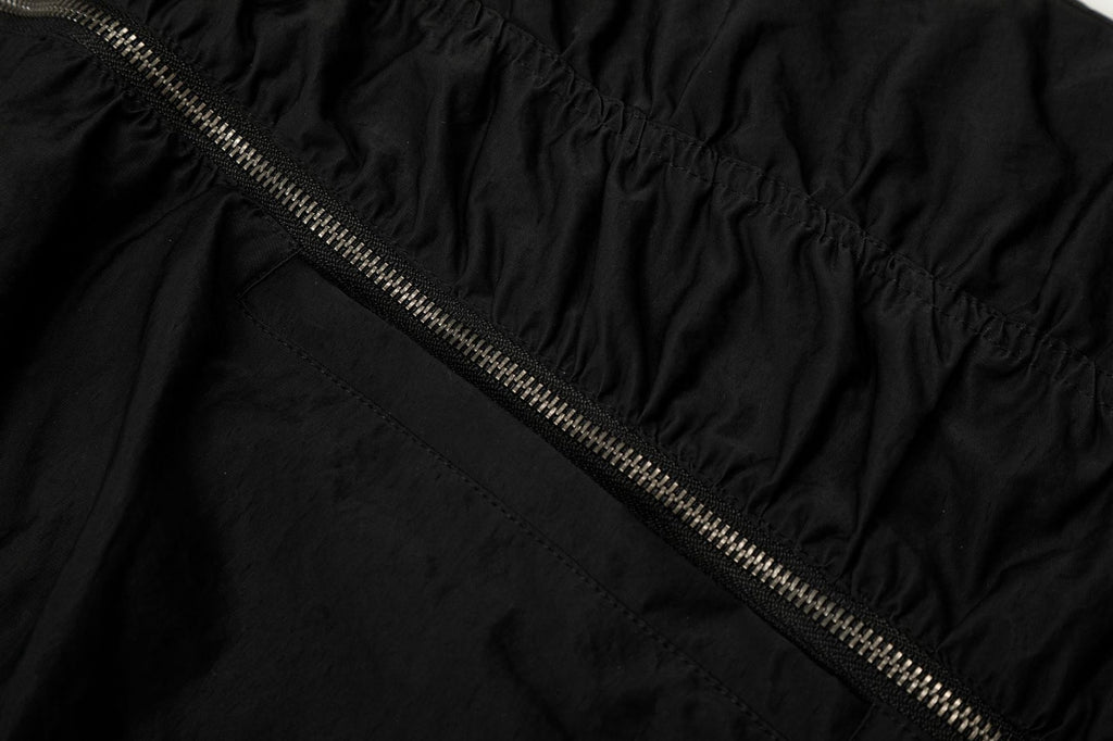 11KN 11K Nylon Zip-Up Jacket with Striped Embroidery