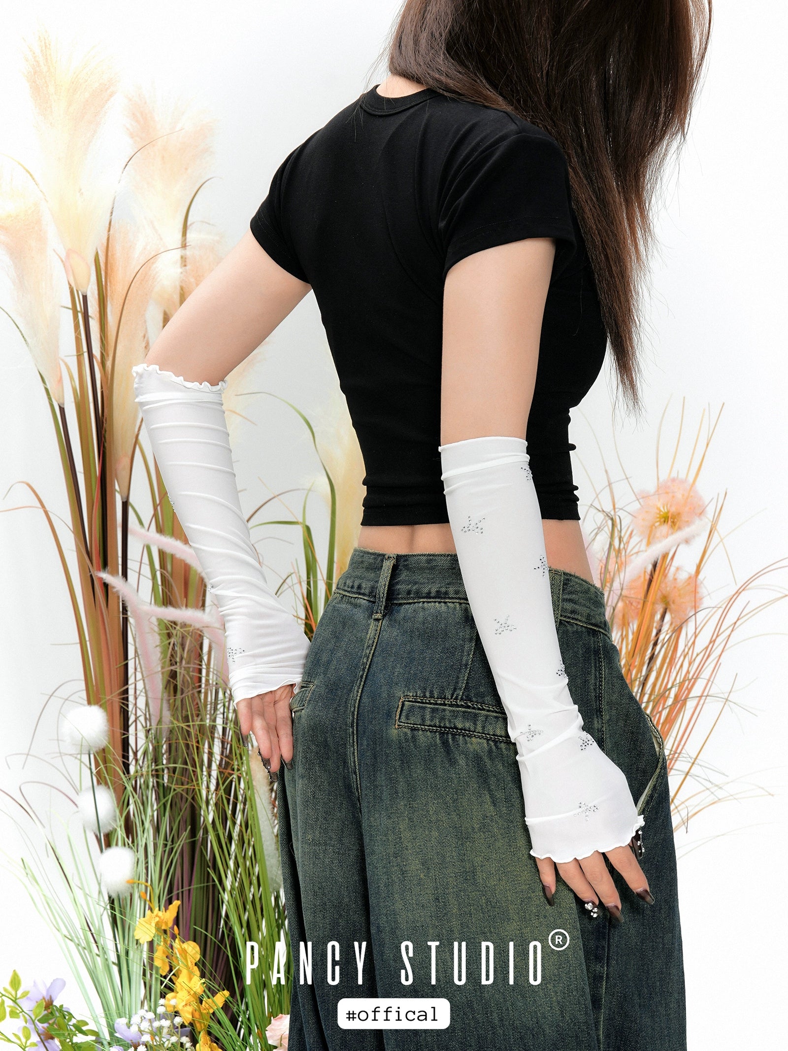 PANCY Cute Bow Ice Sleeve Anti-UV