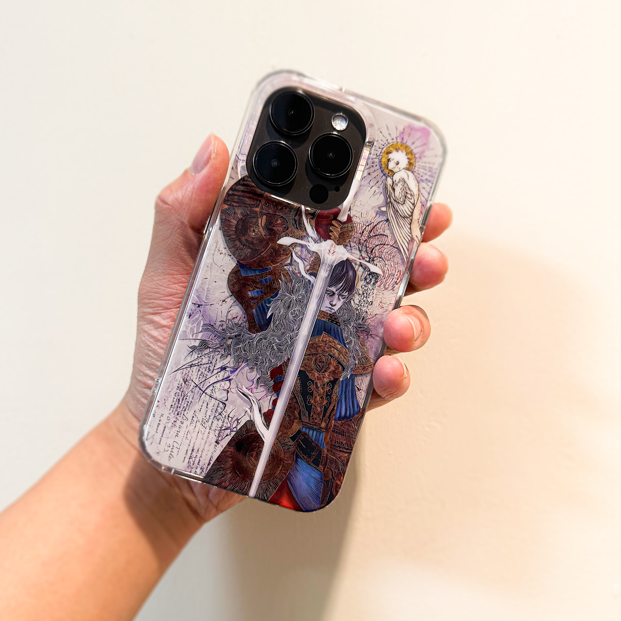 Violet "SWORD" IMD double-layer printing splicing iPhone Case