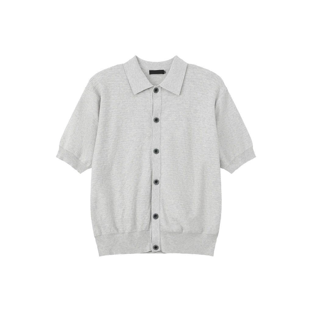 TURNTIDE Vintage Lapel Breasted Knitted Tee