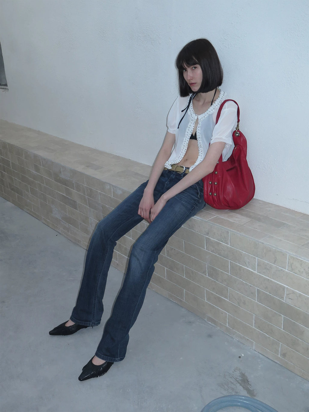 Maltelle Pointed Head Shallow Mouth One-pedal Shoes
