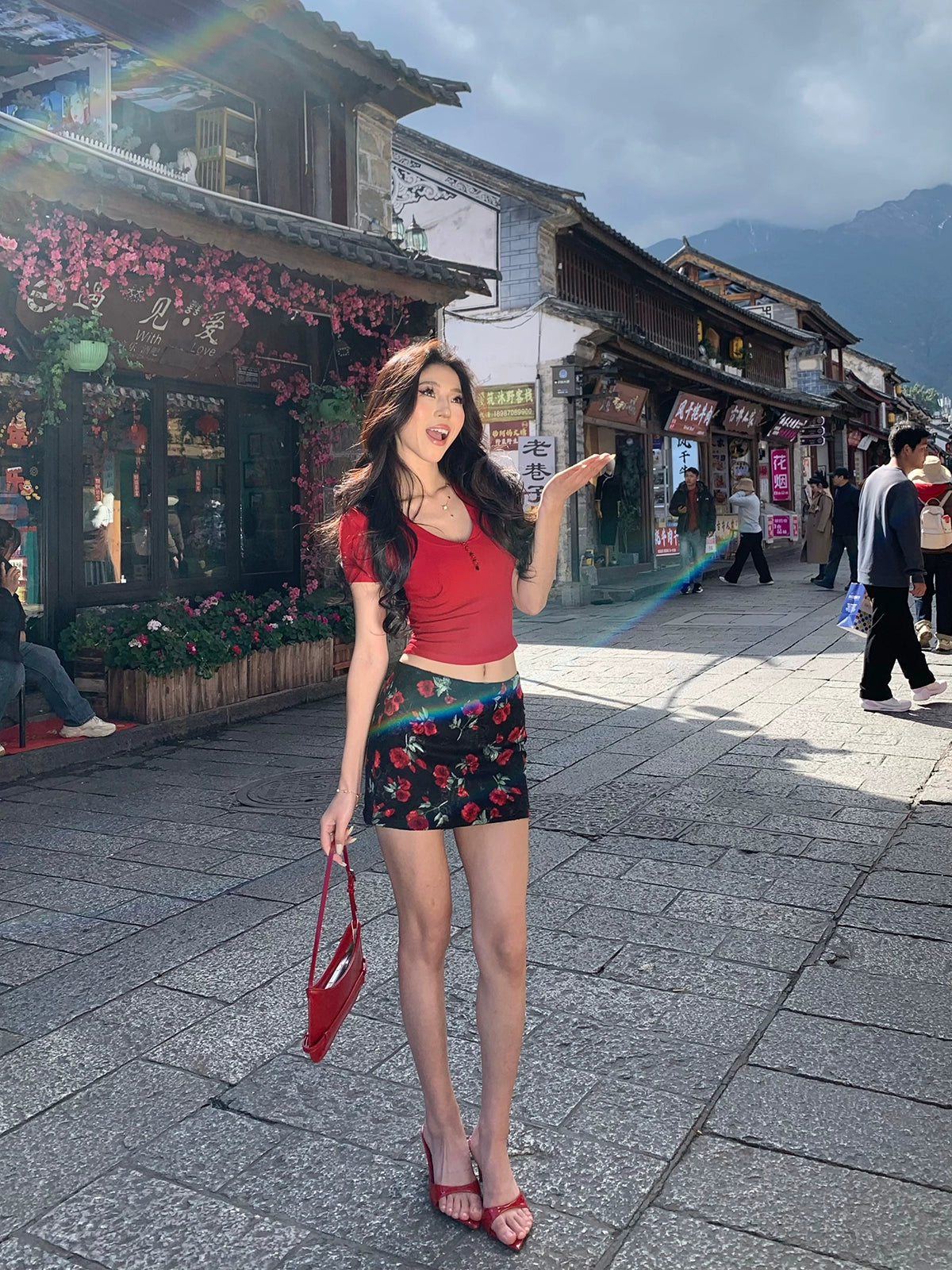 LLROGE Short Spice Girl Top Skirt Set