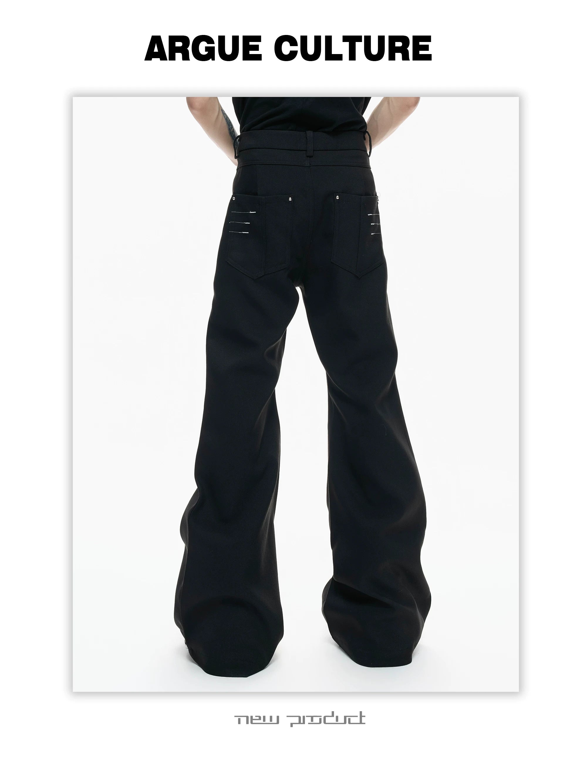 ArguECulturE Rivet Anti-wrinkle Slim-fit Straight Trousers