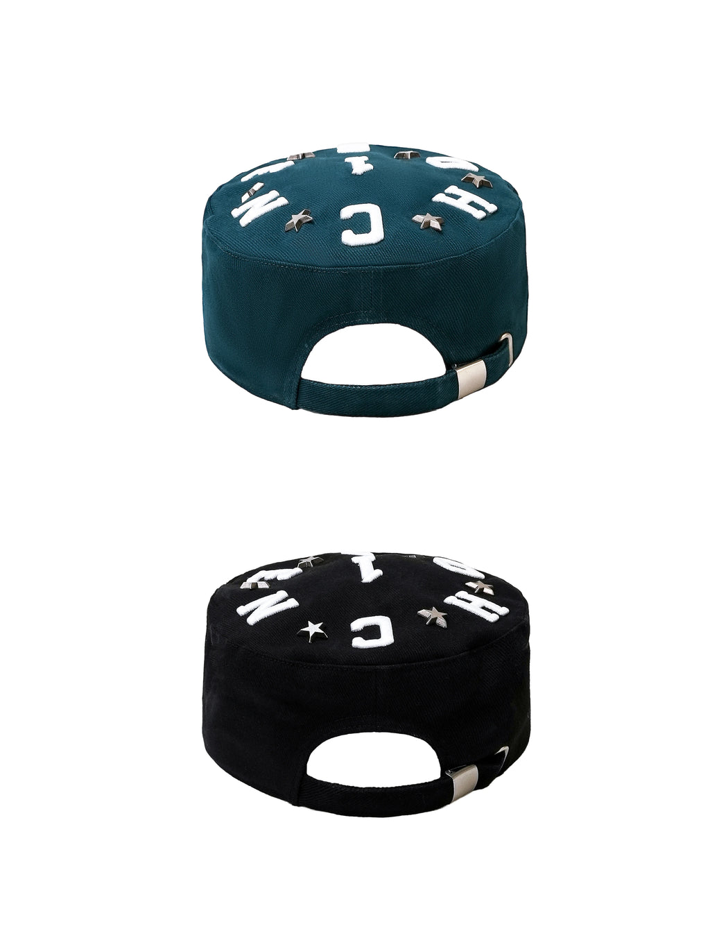 LIBERAFIT Star Rivet Patch Embroidered Flat-brimmed Hat
