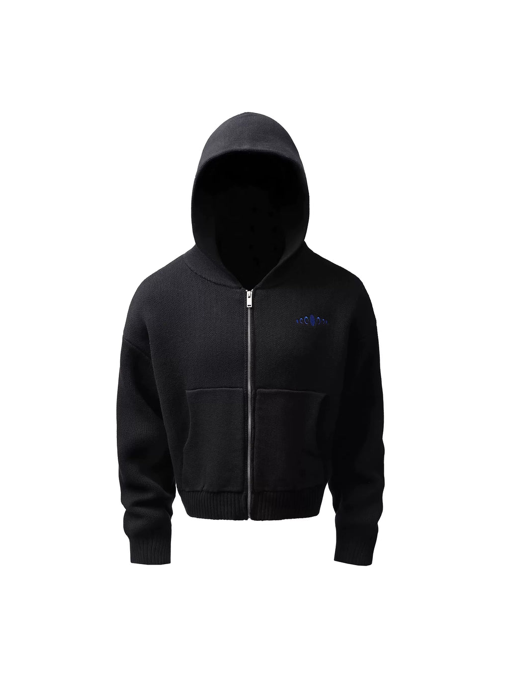 KARMANISTIC Vintage Cashmere Loose Hooded Knit Sweater Jacket