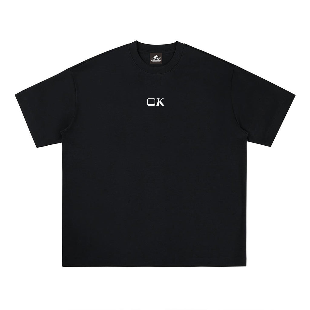 The 76th human NMK heavy 260g ok slogan 100% Cotton Tee