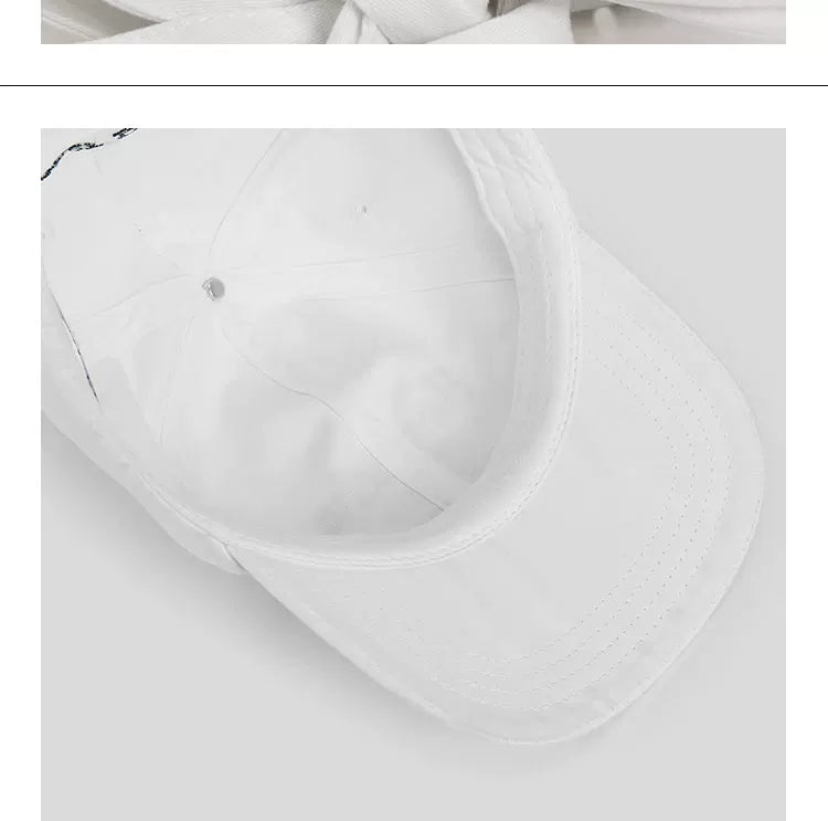 HEADACHE Logo Embroidered Bow Strap Baseball Cap