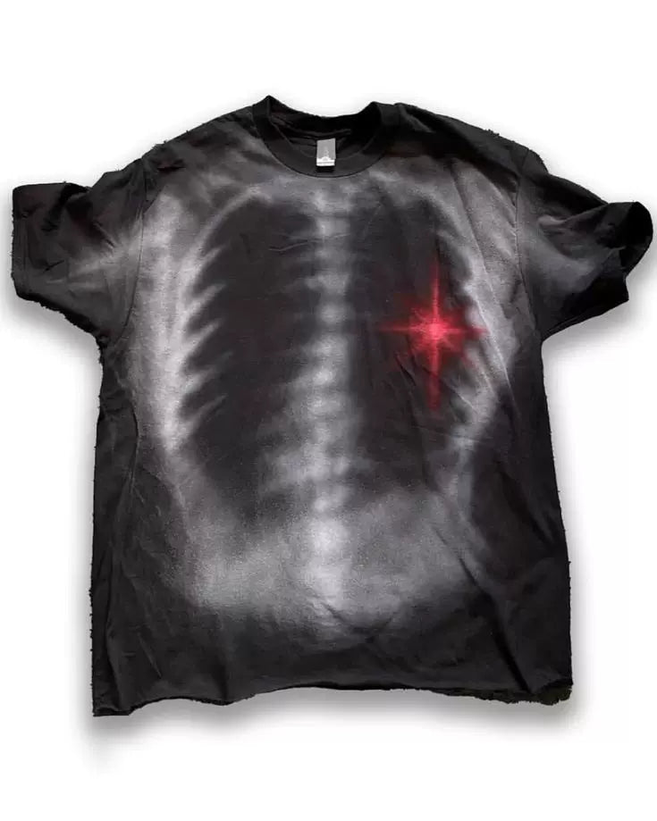 Prism Dark Skeleton Print Casual Tee