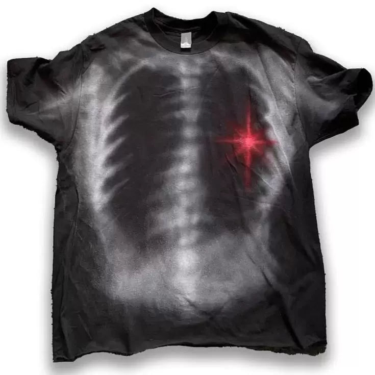 Prism Dark Skeleton Print Casual Tee