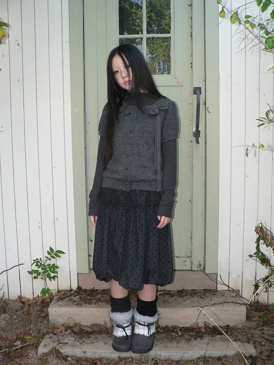 Ang: Project Three-dimensional Bow Knitted Cardigan
