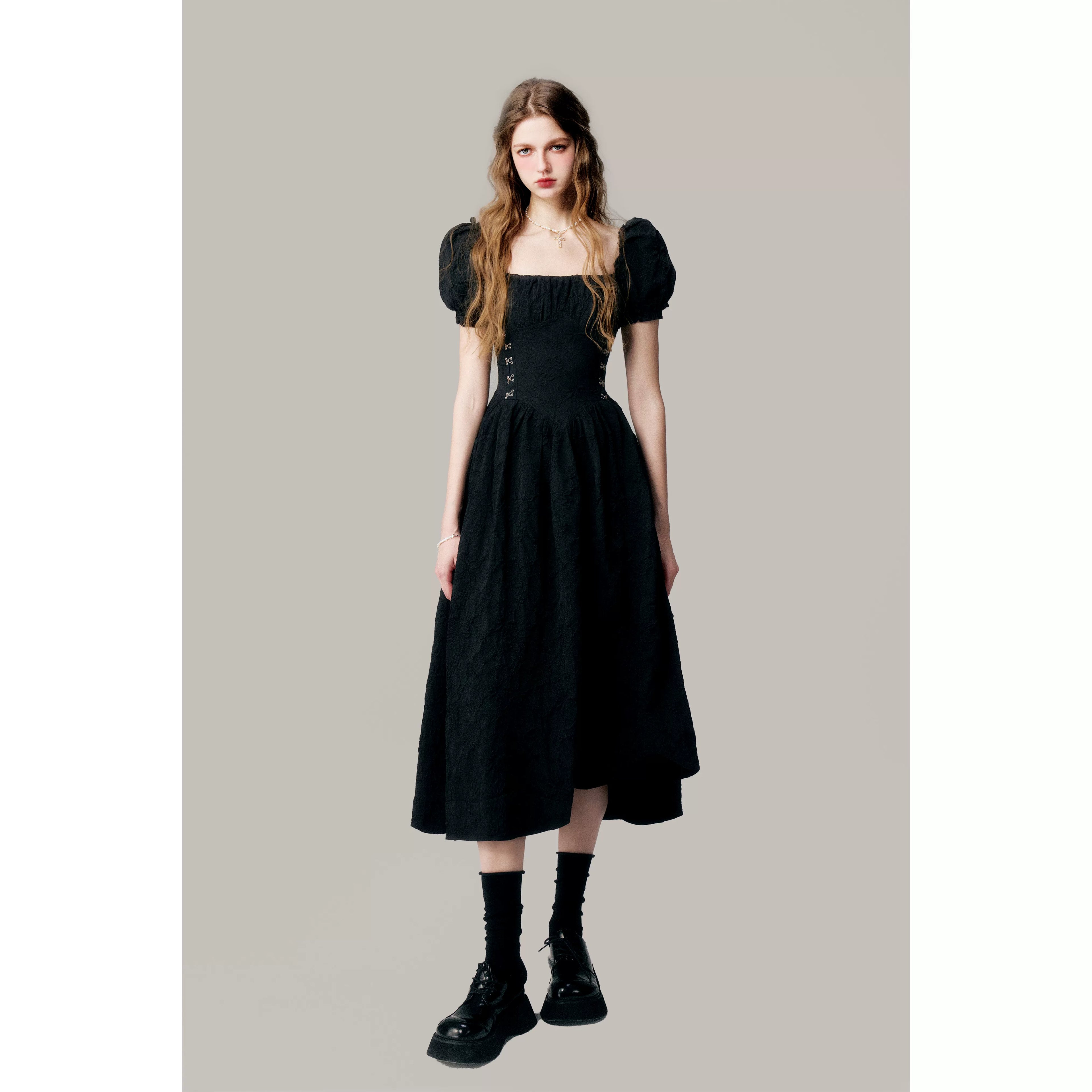 LULUSWINGS Three-dimensional Jacquard Waist Pendulum Dress
