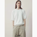 COLN Minimal Loose Slant Neck Polo Tee