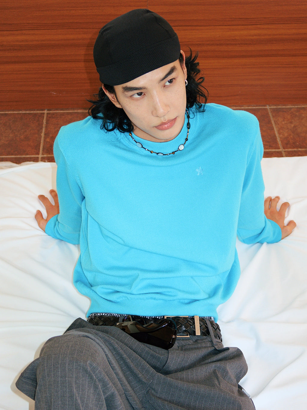 FUNKYFUN Bottomed Long-sleeved Knitted Pullover