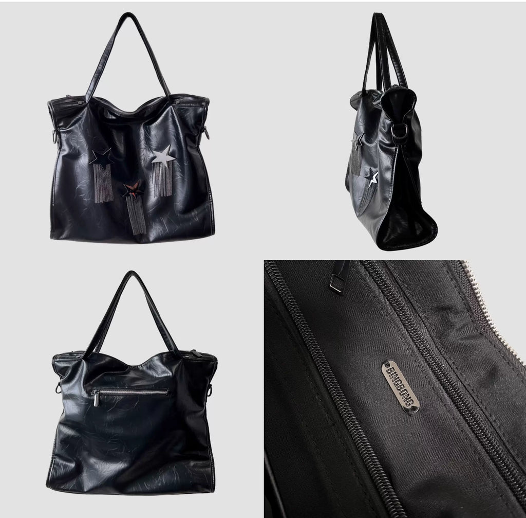 BINGBONG Large Capacity Shoulder Fringed Bag